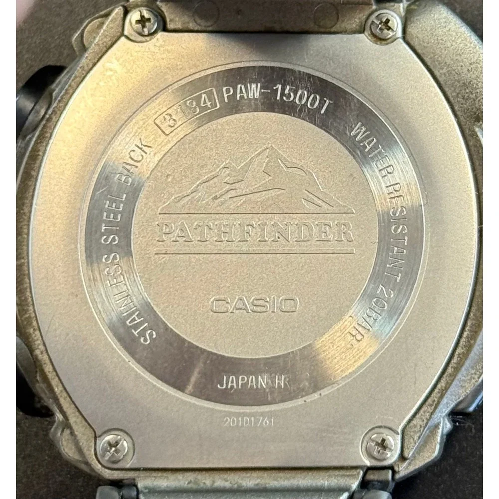 Casio Pathfinder PAW-1500T Tough Solar Titanium Digital Watch Used